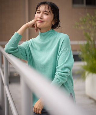 ANY 【手洗い可】イタリーヤーンウールカシミヤミックスプルオーバー ミント