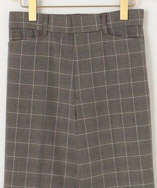 組曲 S 2WAYウォームストレッチ ストレートチェックパンツ ベージュ系3