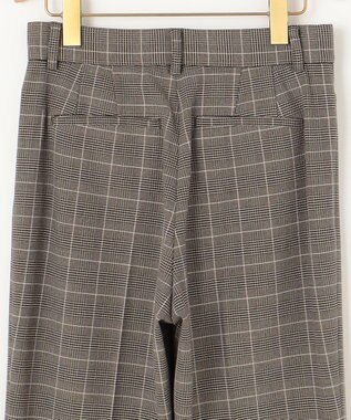 組曲 S 2WAYウォームストレッチ ストレートチェックパンツ ベージュ系3