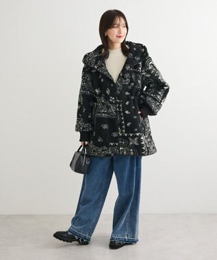 Green Parks ■ＥＳＣＡＲ　ペイズリーボアフードコート Black