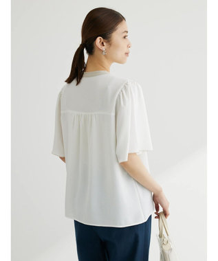 Green Parks ・ＥＬＥＮＣＡＲＥ　ＤＵＥ　バイカラーブラウス Off White