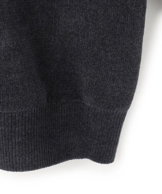 UNFILO MENS ライトモール ニット チャコールグレー×ロイヤルブルー