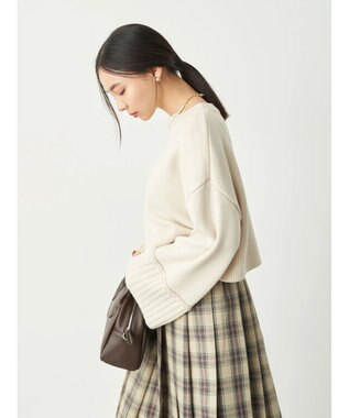 earth music&ecology ワイドスリーブプルオーバー Ivory