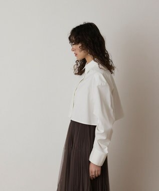 GRACE CONTINENTAL タックスリーブデニムシャツ ホワイト