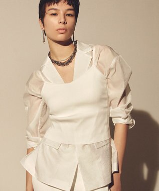 uncrave スムースニット キャミソール(カップ付き) オフ