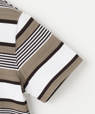 J.PRESS KIDS 【140-170cm】ボーダー ポロシャツ グレーベージュ系1