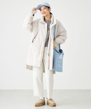 SHARE PARK LADIES フロントロゴショートプルオーバー ライトグレー系