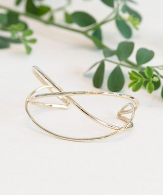 Phoebe グリッターワイドカフバングル　ゴールド ゴールド