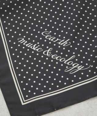 earth music&ecology アソートプリントスカーフ Black