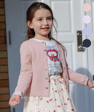  スナップボタン フレンチ カーディガン