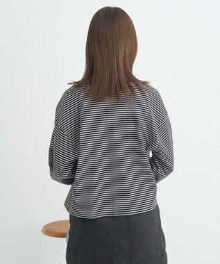 earth music&ecology ＳＥＴ２点リブアンサンブル Border Black