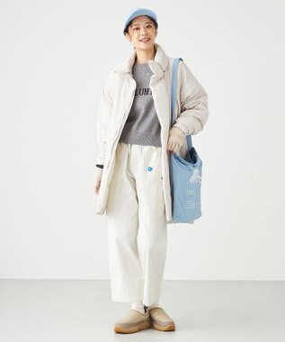SHARE PARK LADIES フロントロゴショートプルオーバー ライトグレー系