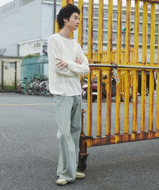 WEGO メッシュニットプルオーバー（LS） オフホワイト