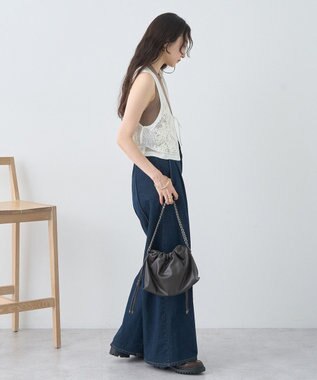 earth music&ecology ランダムリブノースリーブニット Mocha