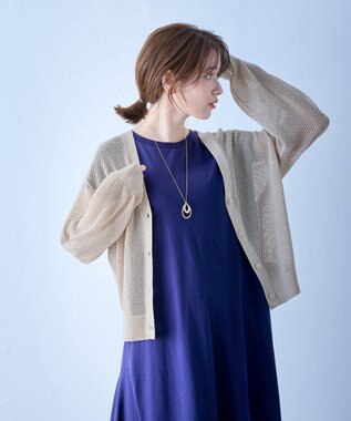 ANY メッシュカーディガン サンドベージュ