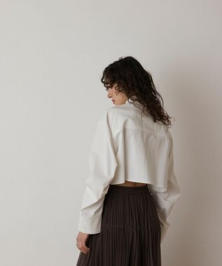 GRACE CONTINENTAL タックスリーブデニムシャツ ホワイト