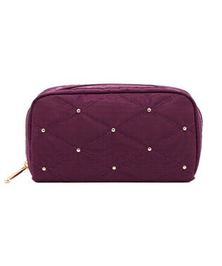 LeSportsac RECTANGULAR COSMETIC/ワインキルトスタッズ