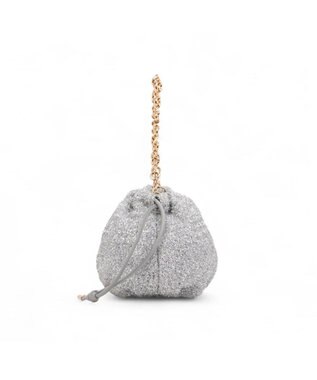 LANVIN en Bleu カレンデ 2WAYハンドバッグ ラメシルバー