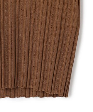 BEIGE， LABRADO / ランダムリブ スキッパーニット Brown