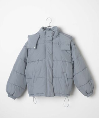 WEGO 【フード取り外し可能】2WAYパテッドジャケット グレー