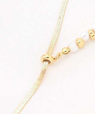 ICB パールメタルネックレス ゴールド系