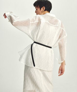 uncrave 【佐藤晴美さん着用】シアー ジャガード シャツ オフ