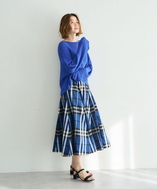 YECCA VECCA [撥水]メモリーフレアスカート Navy