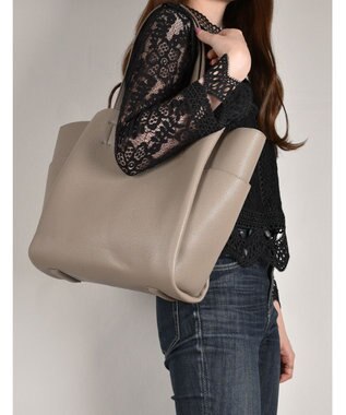 LA BAGAGERIE 【MONICA】収納いっぱいA4トート グレー