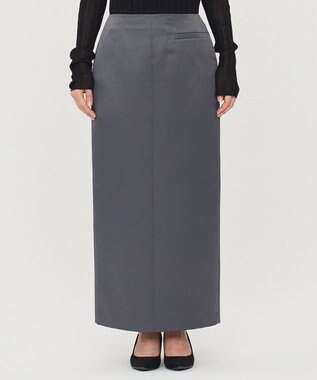 uncrave ラスターサテン スカート（uncrave WHITE） スレート