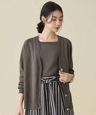 自由区 S ペーパーコットンニット カーディガン