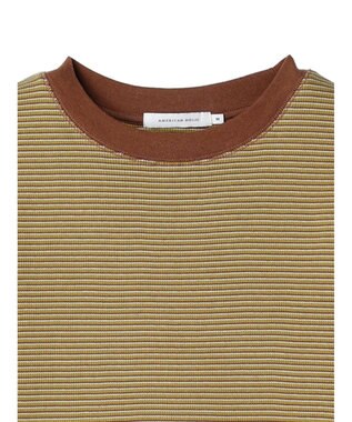 AMERICAN HOLIC ミジンボーダーカットプルオーバー Brown