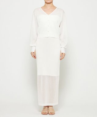 uncrave シアーニット 2WAYカーディガン オフ