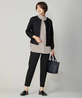 J.PRESS LADIES S タートルジャージー カットソー グレー系