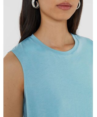 JOSEPH 【洗える】コットンシルク　ジャージータンクトップ Lagoon