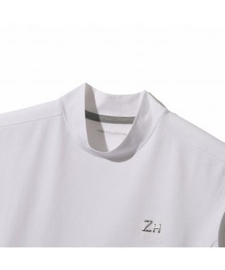 ZERO HALLIBURTON 【吸水速乾・UVケア】 フレンチスリーブモックネックTシャツ ZHG-W5S6b 82981 ホワイト