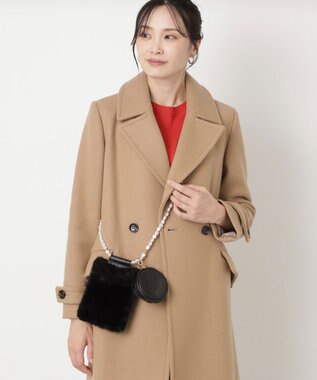 MOONBAT 【ファーバッグ 】パールショルダー スマホバッグ ポシェット フェイクファー