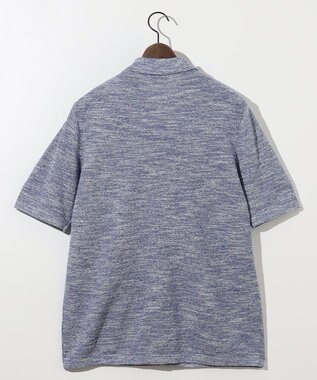 JOSEPH ABBOUD 【イタリア糸使用/軽い/洗える/サスティナブル】スラブギマ ニット シャツ サックスブルー系