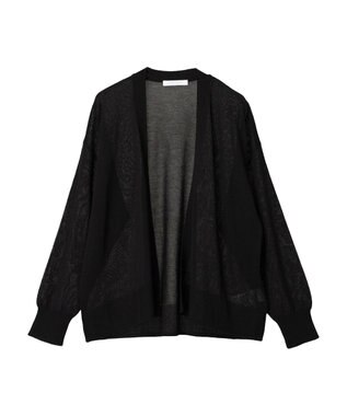 Green Parks 接触冷感ゆったりカーデ Black