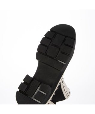 MODE ET JACOMO <carino>サイドゴアビジューショートブーツ アイボリー