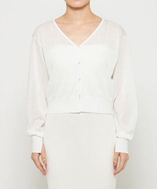 uncrave シアーニット 2WAYカーディガン オフ