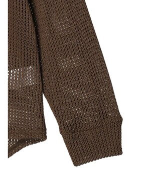 Green Parks カットレースシャツチュニック Brown