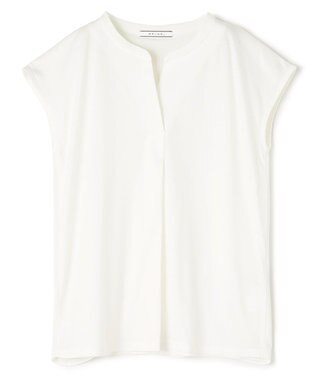 BEIGE， 【WEB限定・洗える】MELISSA / バックシフォンスキッパー半袖トップス White
