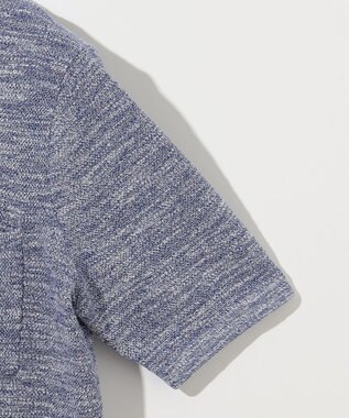 JOSEPH ABBOUD 【イタリア糸使用/軽い/洗える/サスティナブル】スラブギマ ニット シャツ サックスブルー系