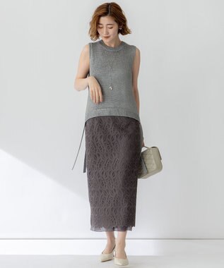 23区 パール ラリエット ネックレス シルバー系