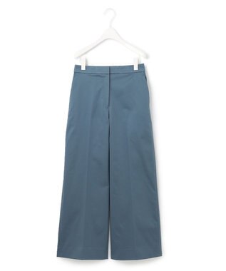 ICB 【洗える】T/Cストレッチサテン ワイドパンツ ライトブルーグレー系