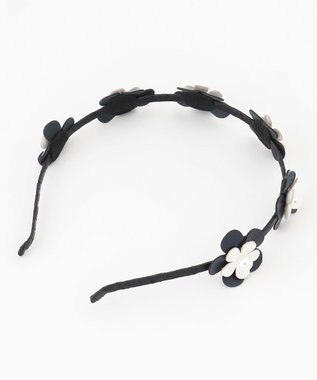 組曲 KIDS 【Fサイズ】フラワーパール カチューシャ ネイビー系
