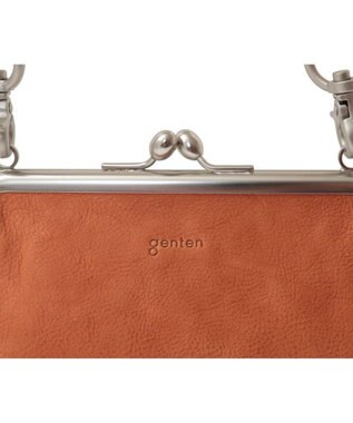 genten アンティーコ×LIBERTY 口金ミニポシェット オレンジ