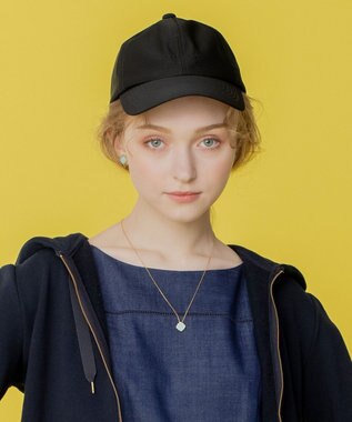 TOCCA 【紫外線90%カット・吸水速乾・抗菌防臭・接触冷感・洗える・サイズ調整可・ブローチ付け外し可】PEARL BROOCH CAP キャップ ブラック系