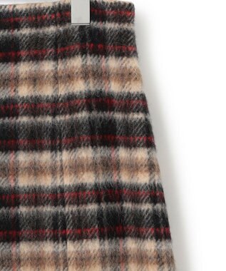 23区 シャギーチェック スカート ブラウンチェック
