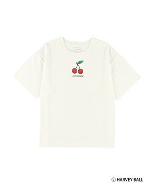 Green Parks Ｓｍｉｌｅｙ　Ｆａｃｅ／チェリープリントＴシャツ White